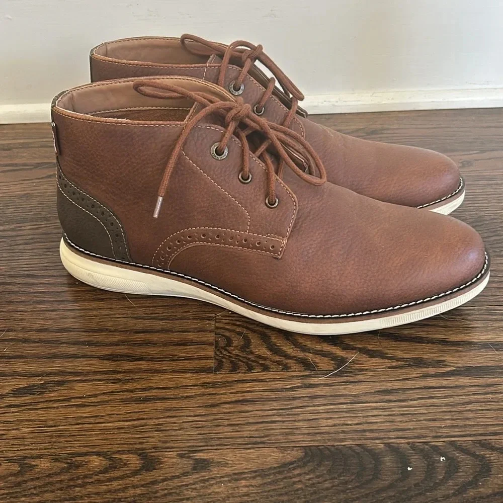 Bass Benson Chukka Boot Leather Shoe Size 11 brown lace up